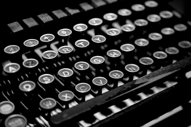 writing with a typewriter